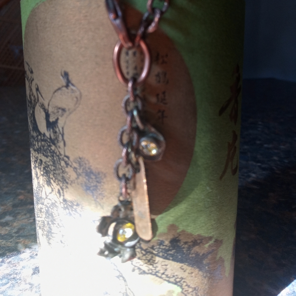 Perch - yellow and tarnish brass